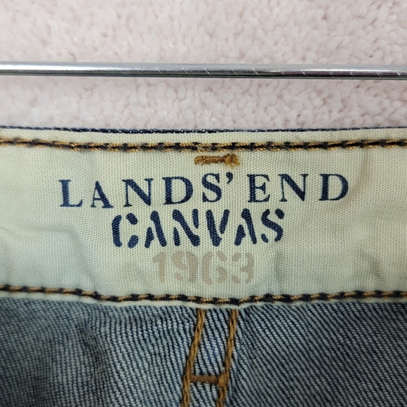 Lands' End Canvas Low Rise Dark Wash Bootcut Denim Blue Jeans Sz 26 NEW - Picture 8 of 12